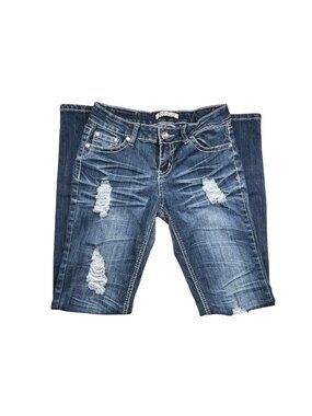 ZCO‎ Jeans Distressed Embroidered Flap Pocket Skinny 9